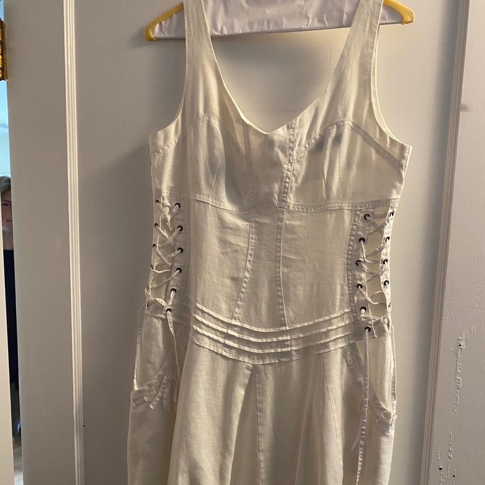 White linen summer dress Kristina popovich